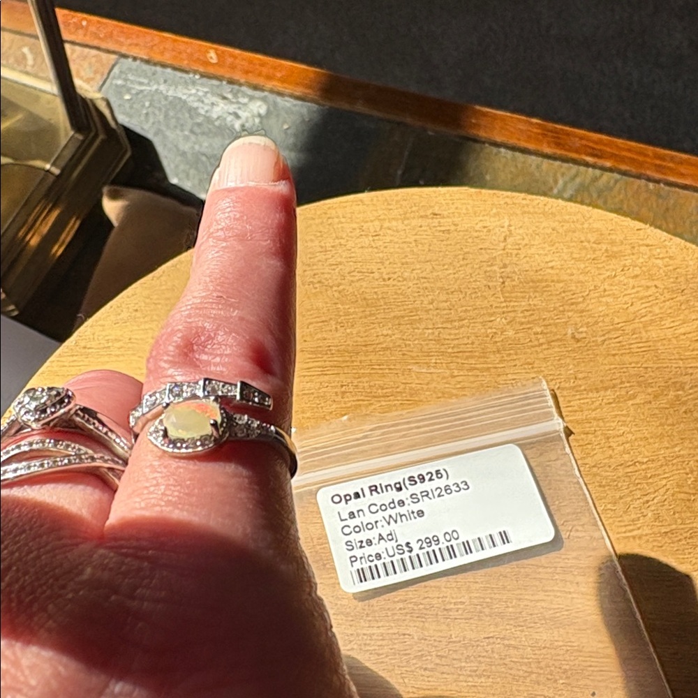Real Opal sterling silver 925 ring new with tags